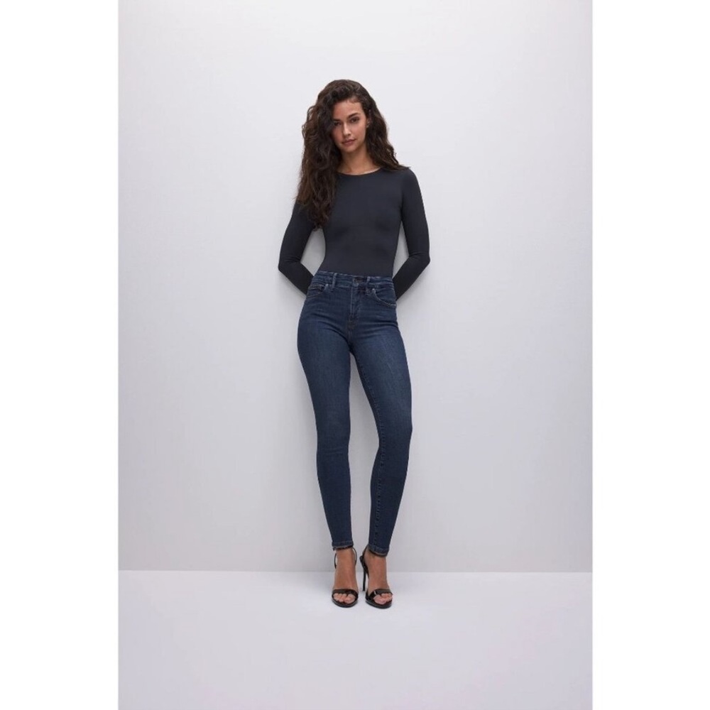 Good American High Rise Skinny Stretch Jean Blue 30 US 10